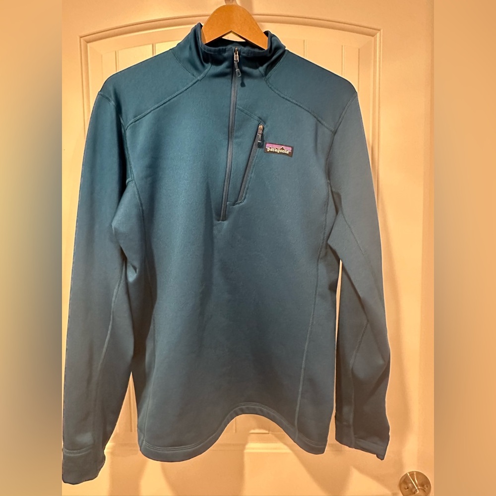 Patagonia Crosstrek Blue/Turquoise Quarter-Zip Pullover - Men’s Medium - EUC